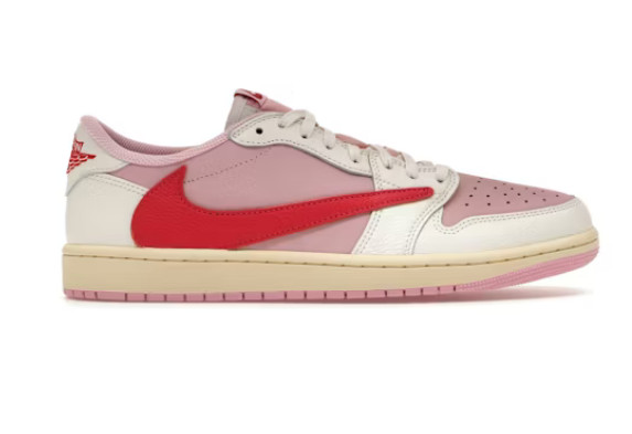 Men's Air Jordan 1 X Travis Scott Pink Shoes 0749